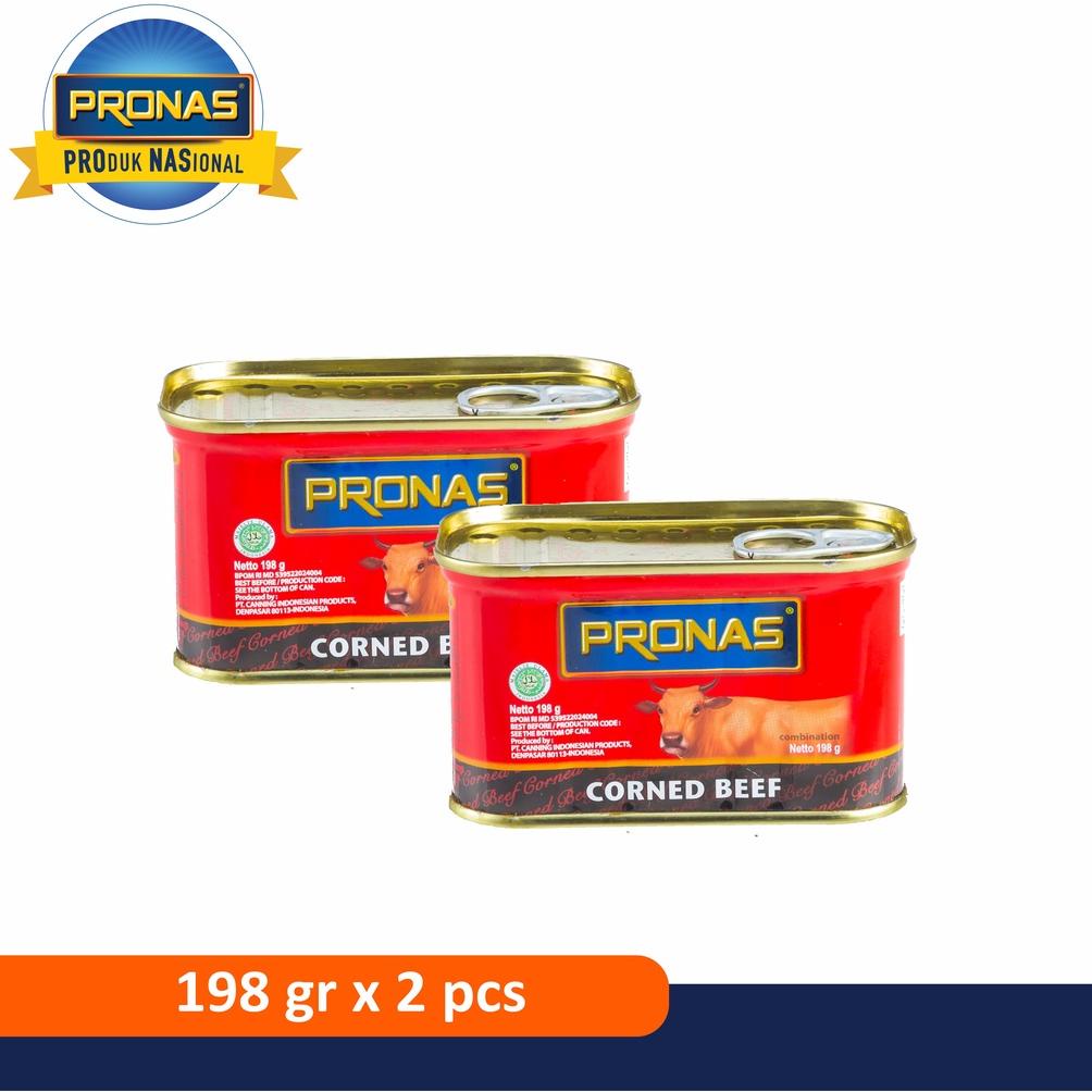 

10.10 sale Pronas Kornet Sapi Regular 198 g dalam kemasan Kaleng EOE bundling 2 pcs