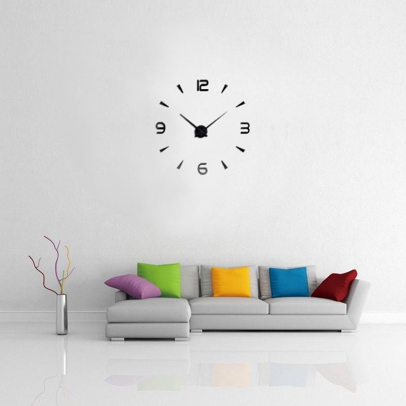 Jam Dinding Tempel DIY analog Dekorasi 3D silent 10 70cm Modern Clock - Kenji Shop