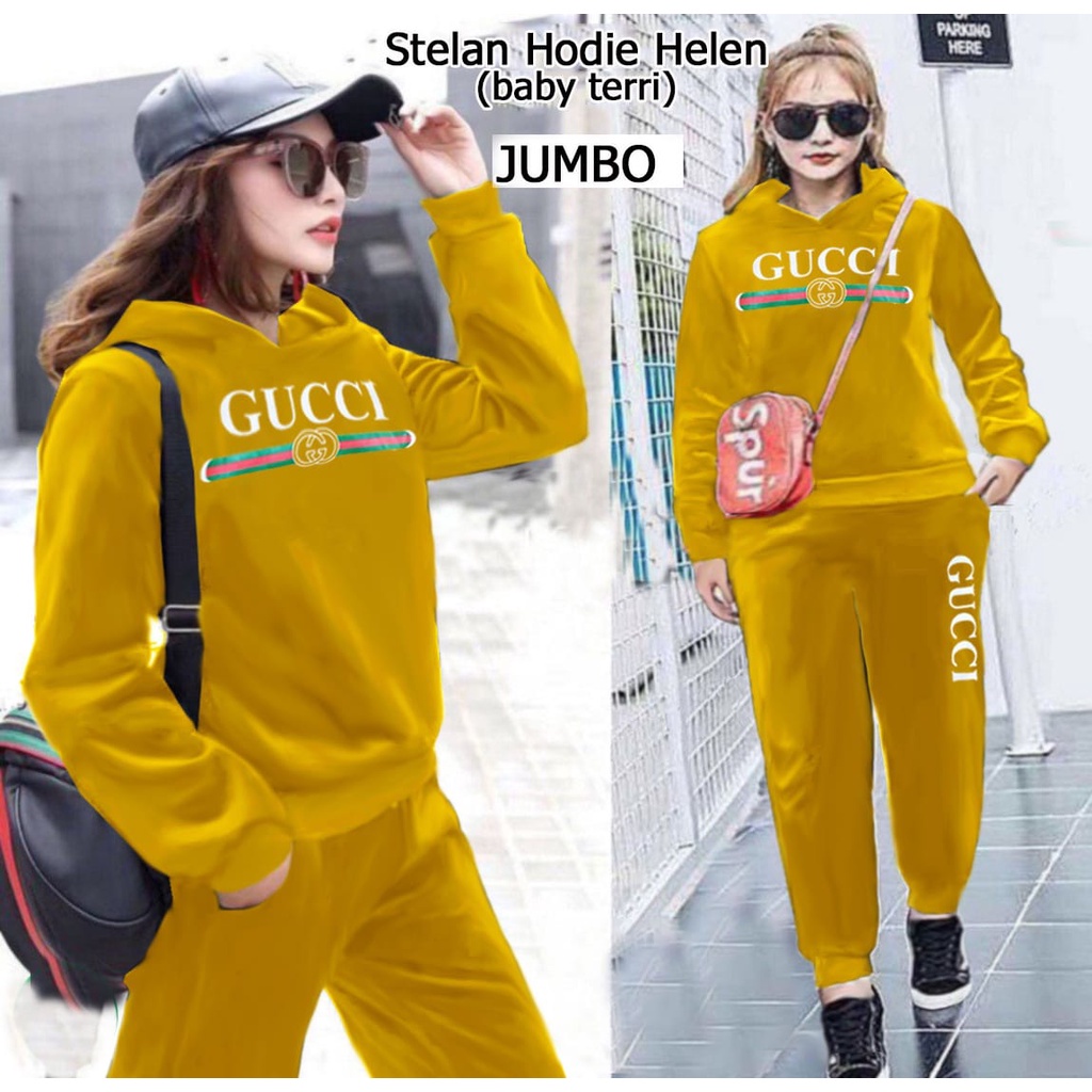 PIK - Setelan Hoodie Helen XL(61168), XXL(66121), 3XL(75198) / Best Seller / Setelan Olahraga Wanita / Set Senam Wanita / Celana dan Baju Wanita Muslim/ COD