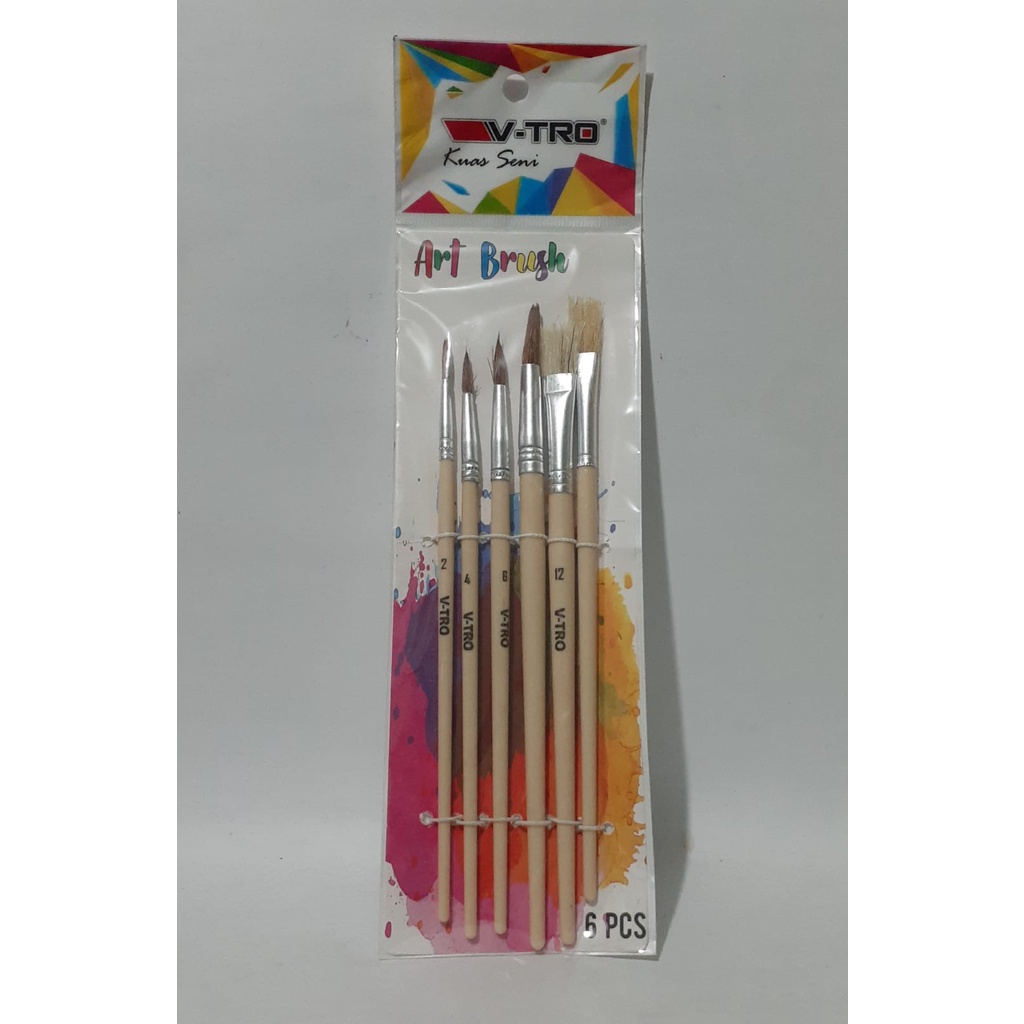 

V-TRO Art Brush BR-1 / 1 Set Isi 6 pcs