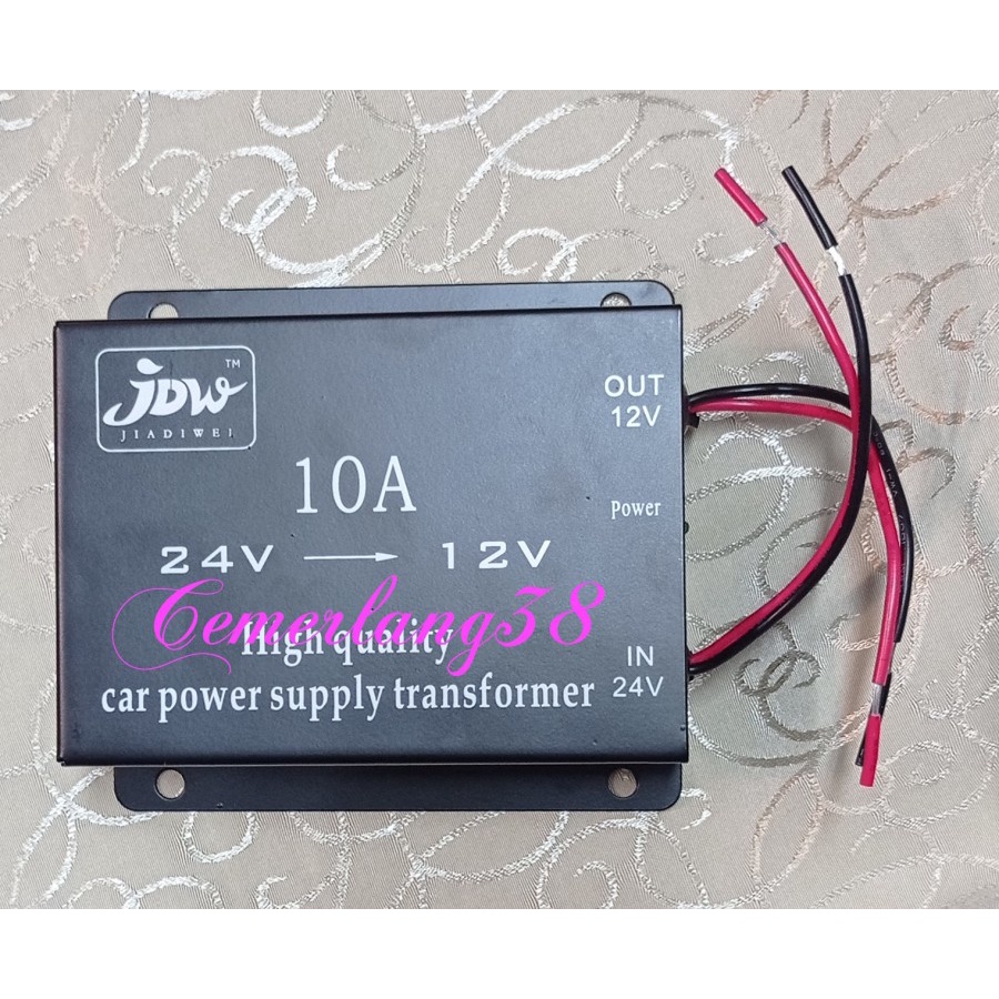 Step Down 10A DC 24V to 12V Car Power Supply Transformer Converter