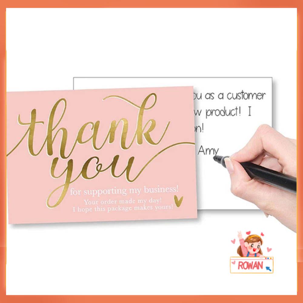 R-flower 50PCS Thank You Card Party Company Wedding Kartu Nama Kecil