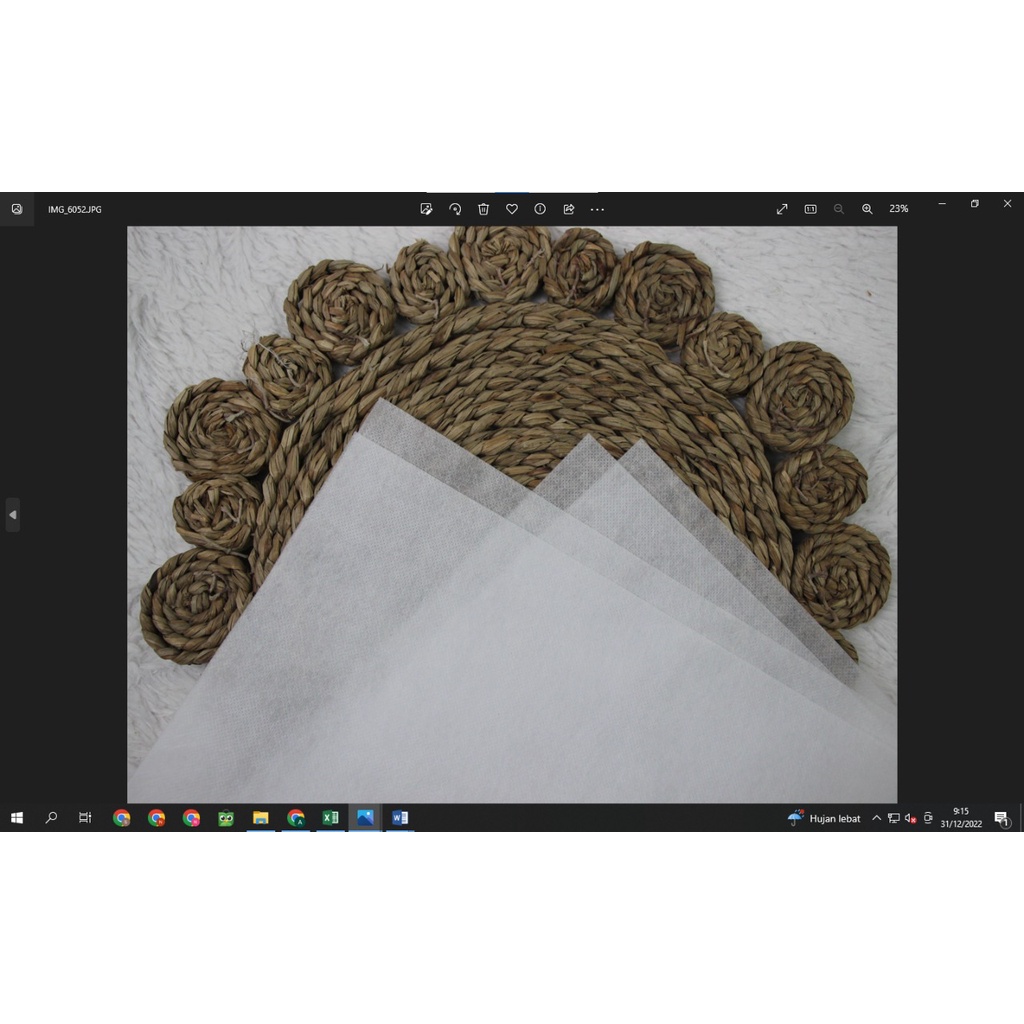 BAHAN TAS/SPUNBUN FURING/FURING/KAIN SPON 75 GSM/1 ROLL 50 M/ RELLA CRAFT