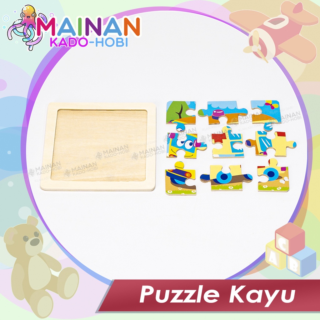 MAINAN EDUKATIF ANAK PASANG PUZZLE KAYU TOYS TRANSPORTASI AMBULANCE