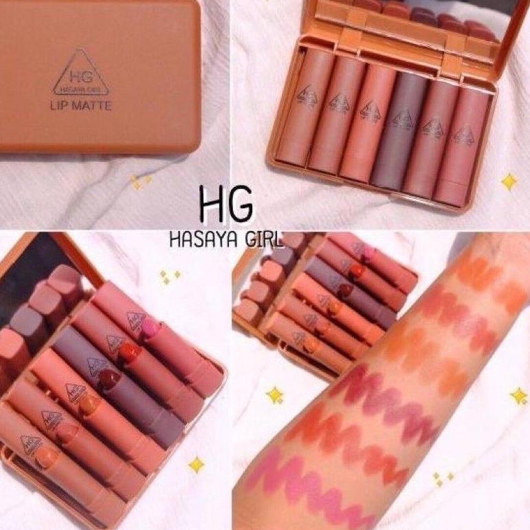[KODE F055] [PER 6PCS] HASAYA GIRL NUDE MINI LIP MATTE
