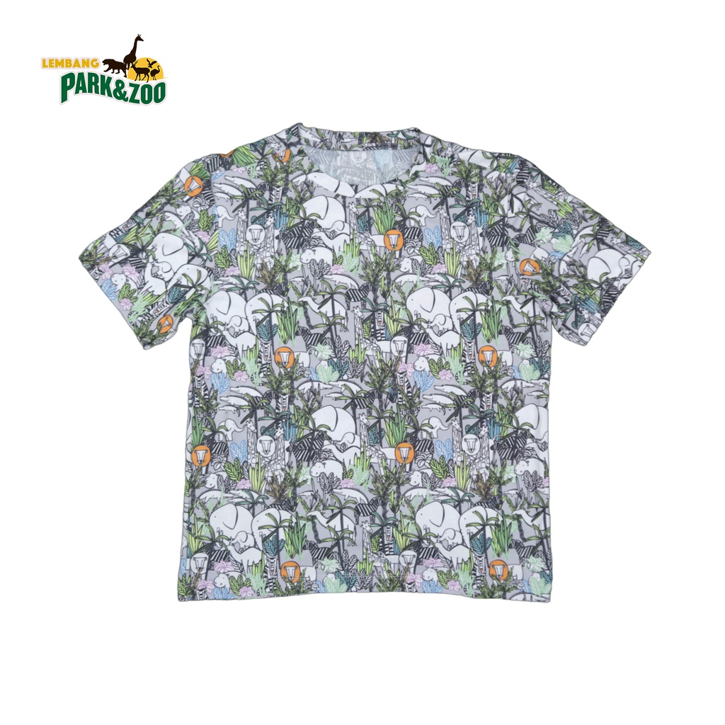 Lembang Park &amp; Zoo - T Shirt Fullprint Dewasa Unisex motif LZ Fam 1 A