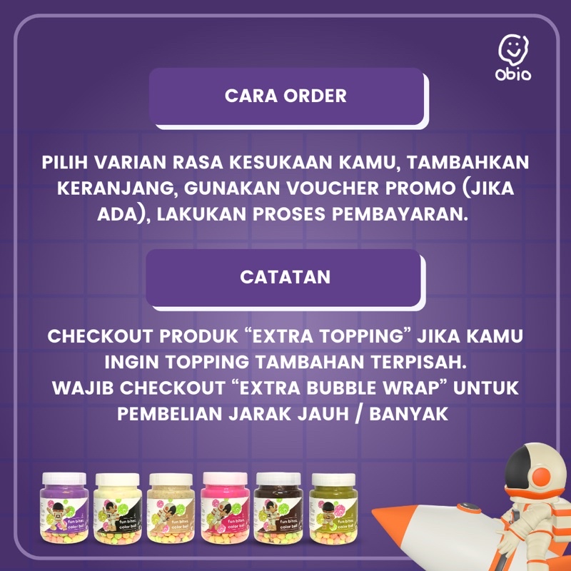 Choco Jar COLOR BALL. by Obio Crunch - Cemilan Rasa Chocolate Rice Crispy Topping Cokelat Leleh Nyam Nyam