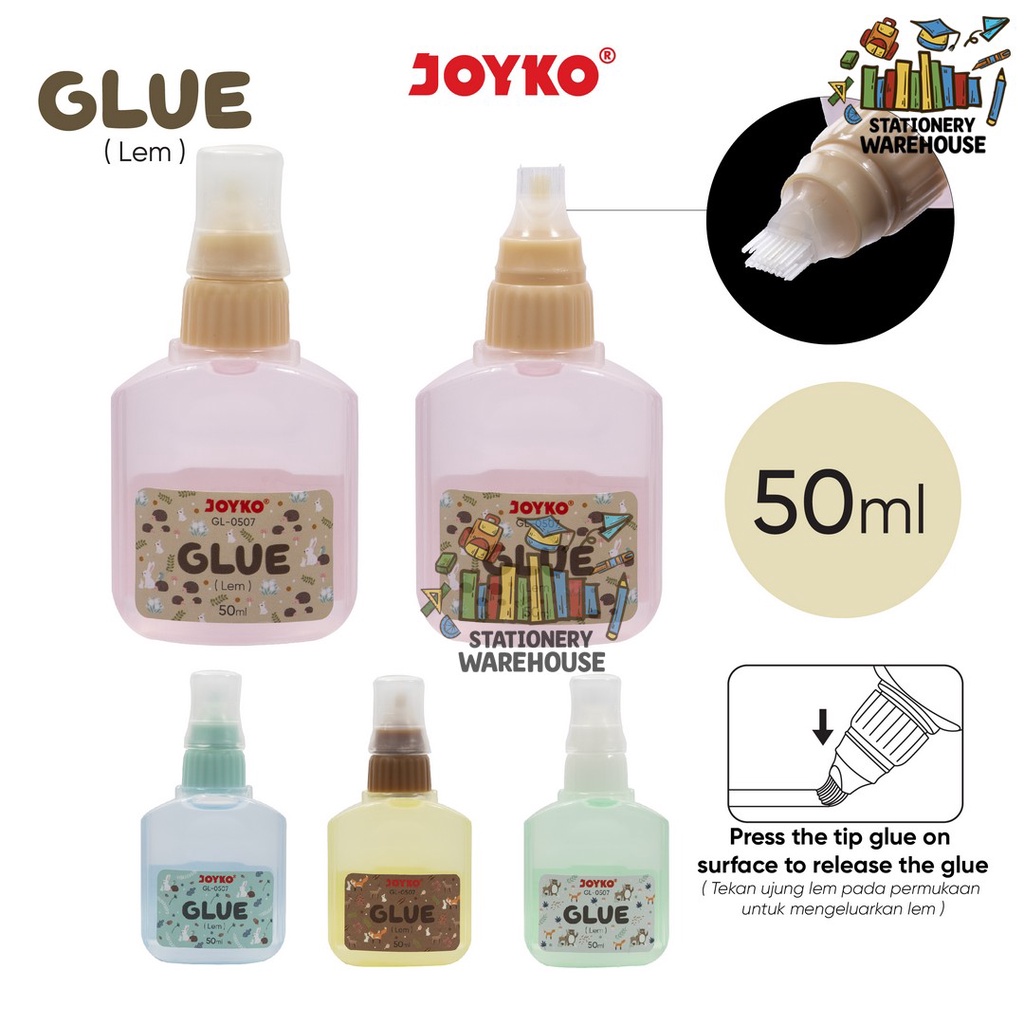

Liquid Glue Lem Kertas Cair Joyko GL-0507 50ml