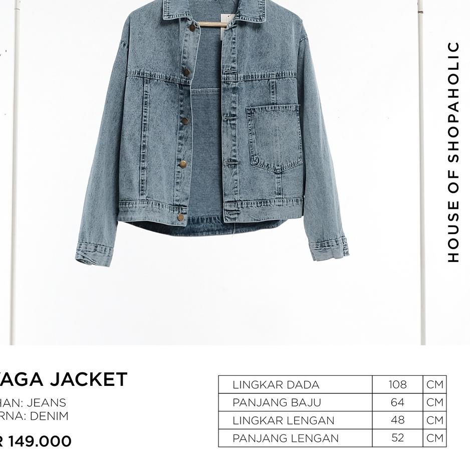 Siap Kirim Hosofshopaholic - SVAGA CROP JACKET - Outerwear - Outer - Jaket - Jacket Jeans - Jaket Cr