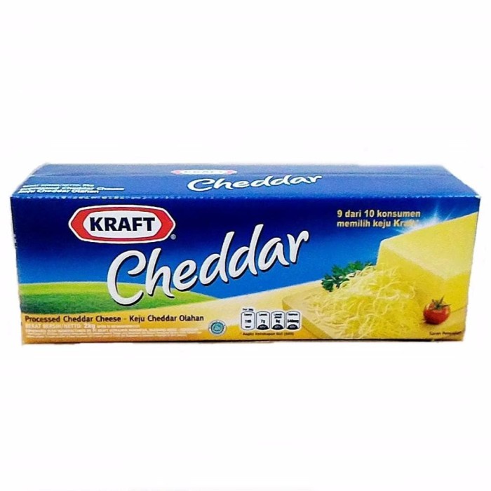 Kraft keju cheddar 2 kg