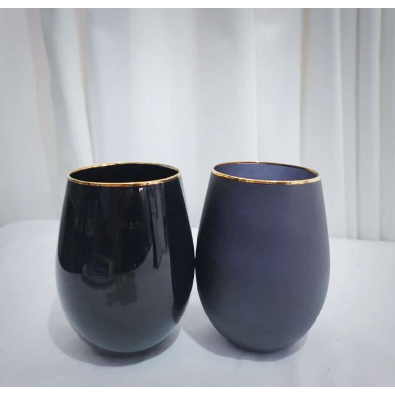 Gelas hitam glosy/doff