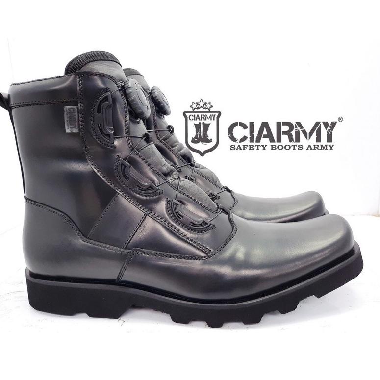 (E-B7B)(㊚) Sepatu PDH Tali Putar Pakai Ressleting Ciarmy Bahan Premium C-095 pasti dikirim