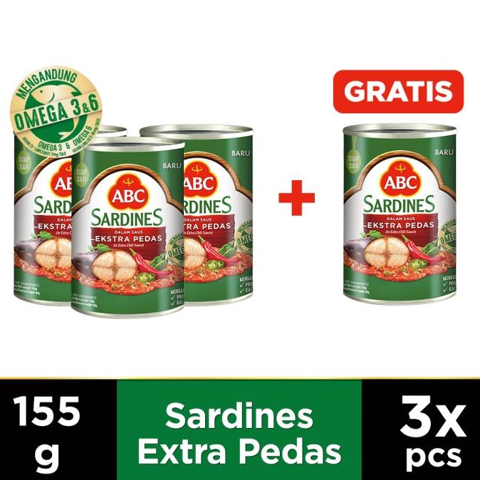 

ABC SARDEN SAUS EXTRA PEDAS 155 G - BUY 3 GET 1 PCS FREE