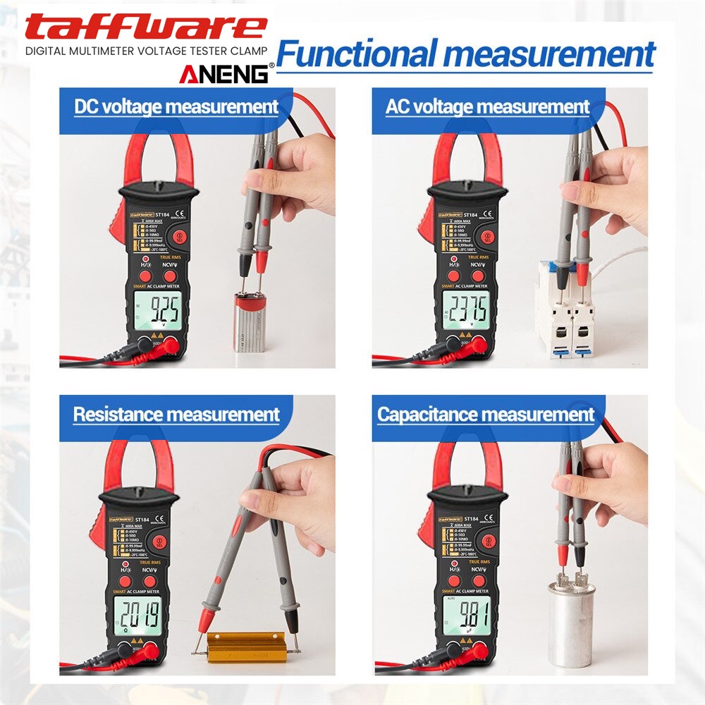 ANENG Taffware ST184 Digital Clamp Multimeter Temperature Probe