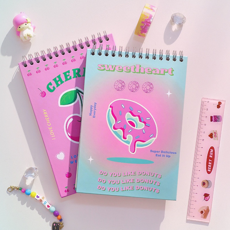 

CHERRY SWEETHEART DAILY / WEEKLY SPIRAL NOTEBOOK PLANNER - BUKU JADWAL HARIAN & MINGGUAN