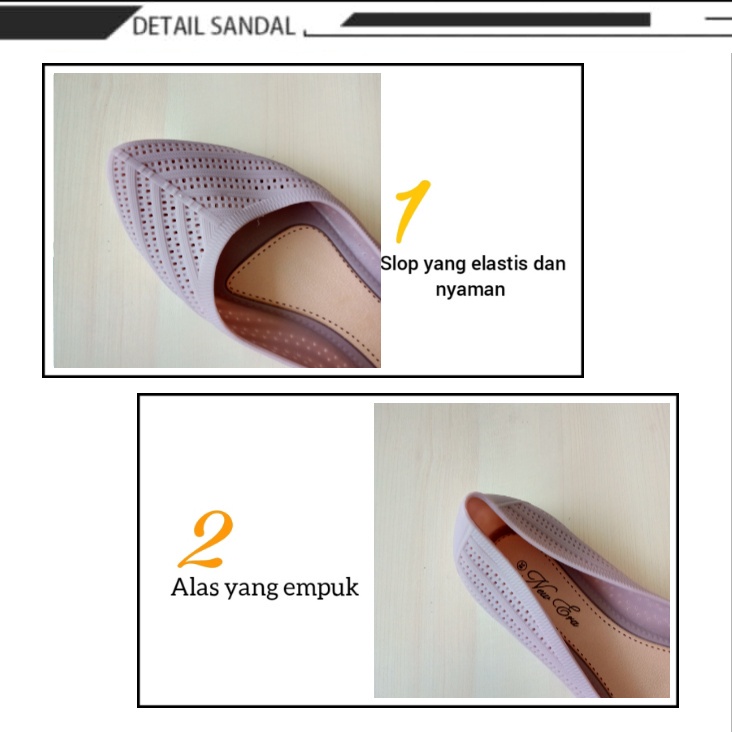BB NEW ERA LB 13018 Sepatu Slip On Wanita Karet TERBARU Original Murah