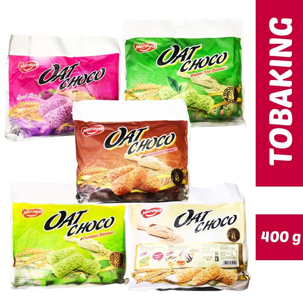 

[BAYAR DITEMPAT] Naraya Oat Choco Vanilla Pandan Green Tea Sweet Potato Strawberry 400gr