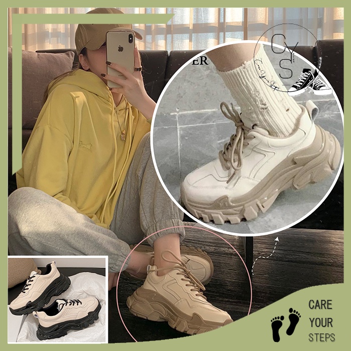 CYS COD SEPATU SNEAKERS WANITA KOREA CASUAL TALI FASHION IMPORT SEPATU CEWEK SPORT WOMEN SHOES / SPT-18