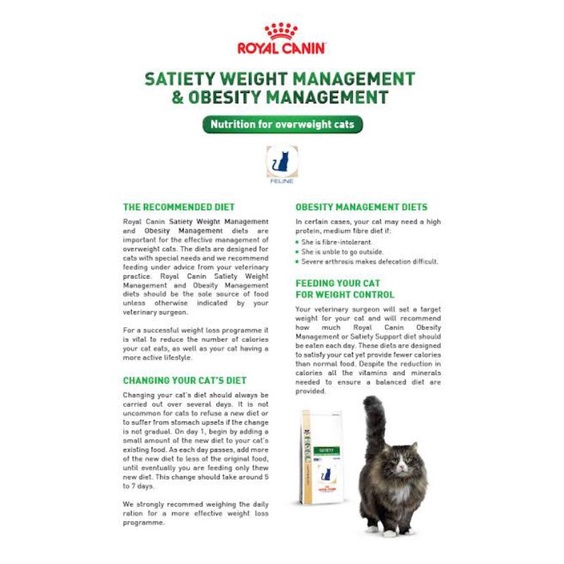 Royal Canin Satiety Cat Kemasan 3,5KG / RC SATIETY CAT