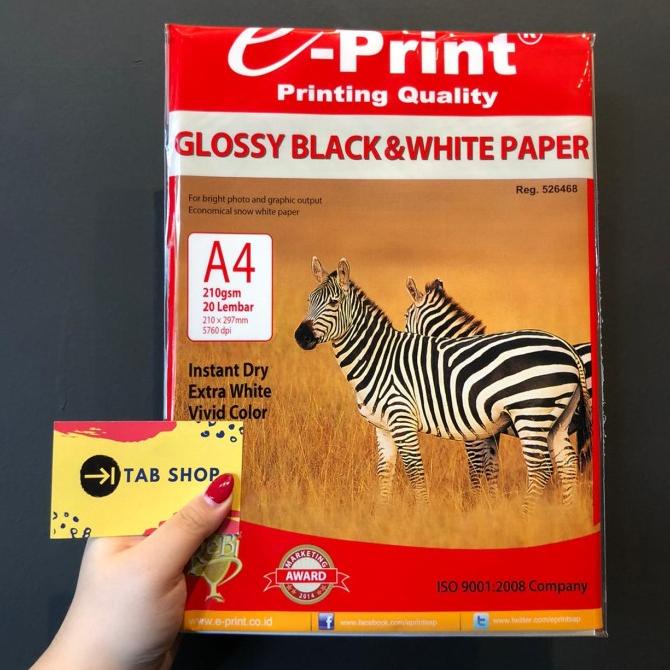 

EPRINT GLOSSY BLACK AND WHITE PAPER KERTAS FOTO