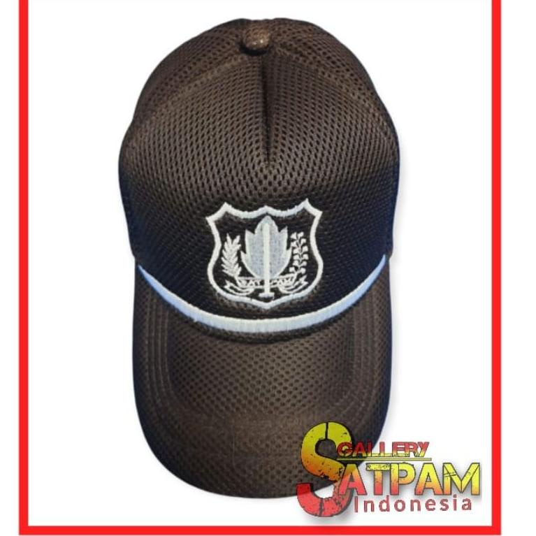 [F-T8T] ✔] Topi Satpam Coklat-murah