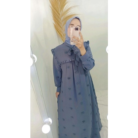 gamis bordir timbul by Yanti mode