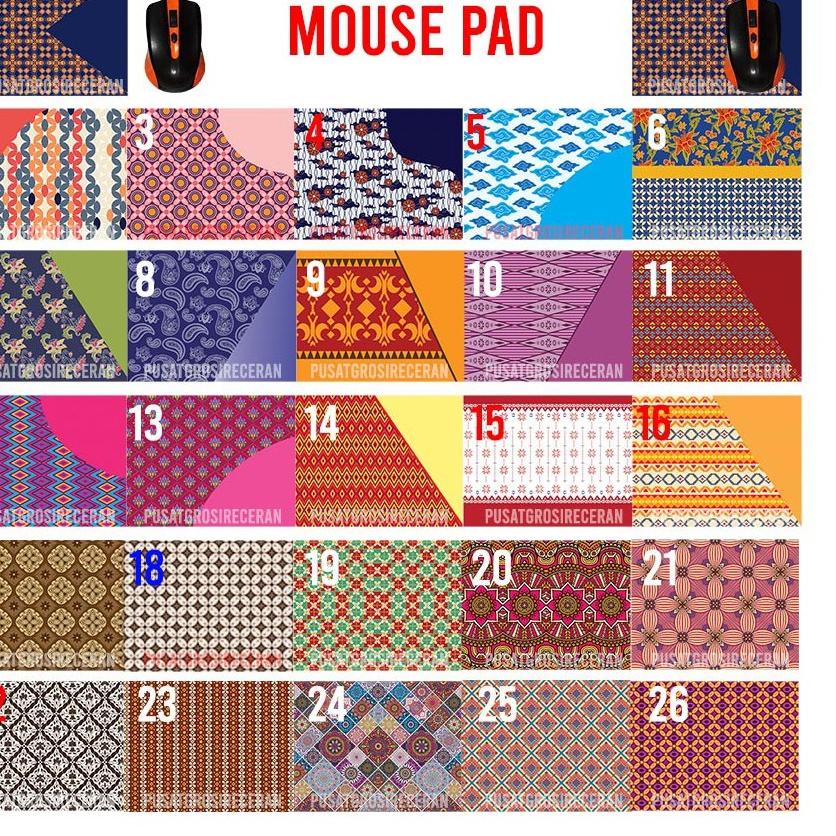 Serba Istimewa Mouse Pad Seri Batik Mousepad Tatakan Mouse Aneka Motif dan Karakter