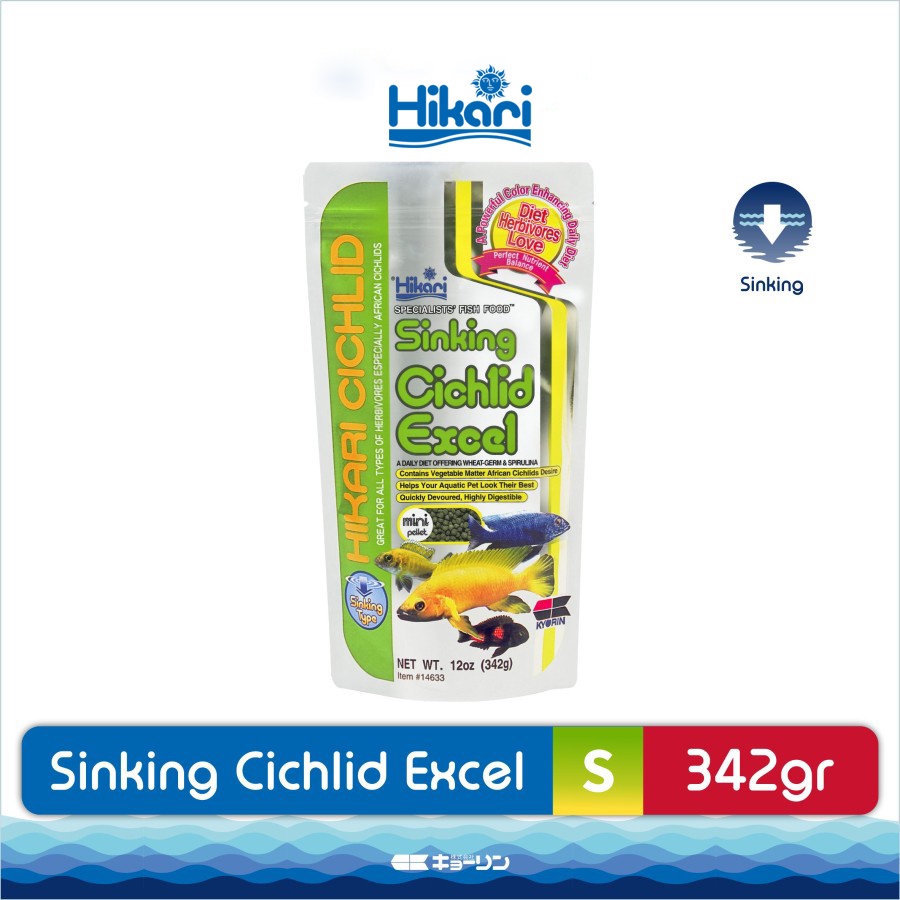 Pelet Hikari Sinking Cichlid Excel 342 gram