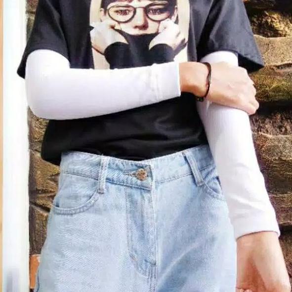 こ Manset Tangan Panjang 40 cm Wanita / Deker Tangan Pria Bahan Kaos Adem dan Nyaman ナ