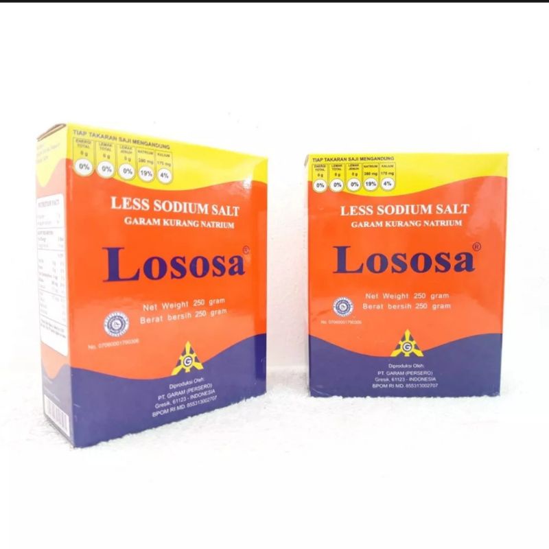 LOSOSA 250 GRAM - Garam Sehat untuk Masak - Garam Rendah Natrium - Garam Rendah Sodium - Mencegah dan Mengendalikan Hipertensi