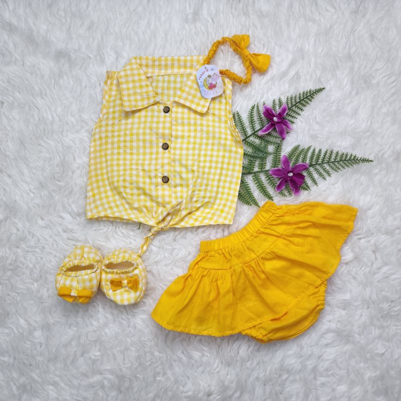 baju bayi perempuan Set Celana Anindya