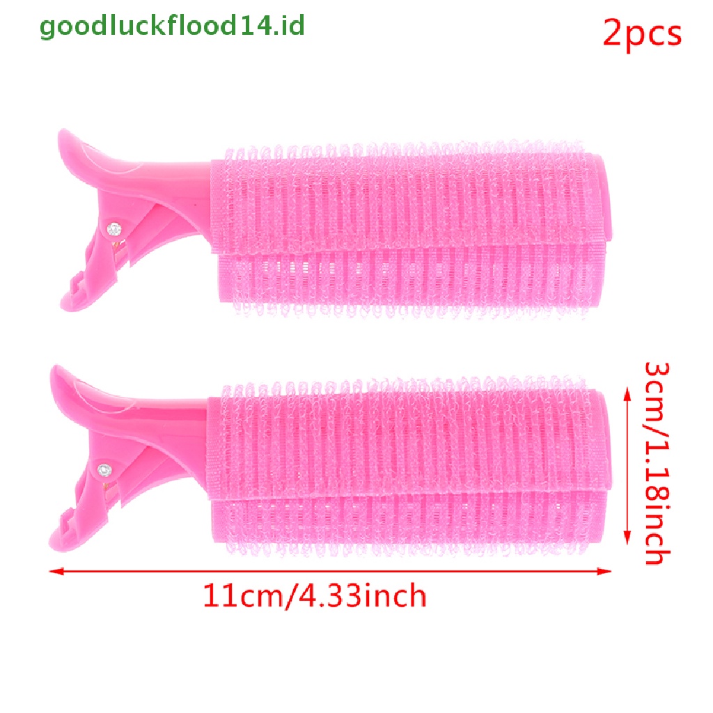 [GOOGFOUR] 2pcs Magic Curlers Self-adhesive Curling Hair Lazy Curling Tube Alat Salon [TOP]