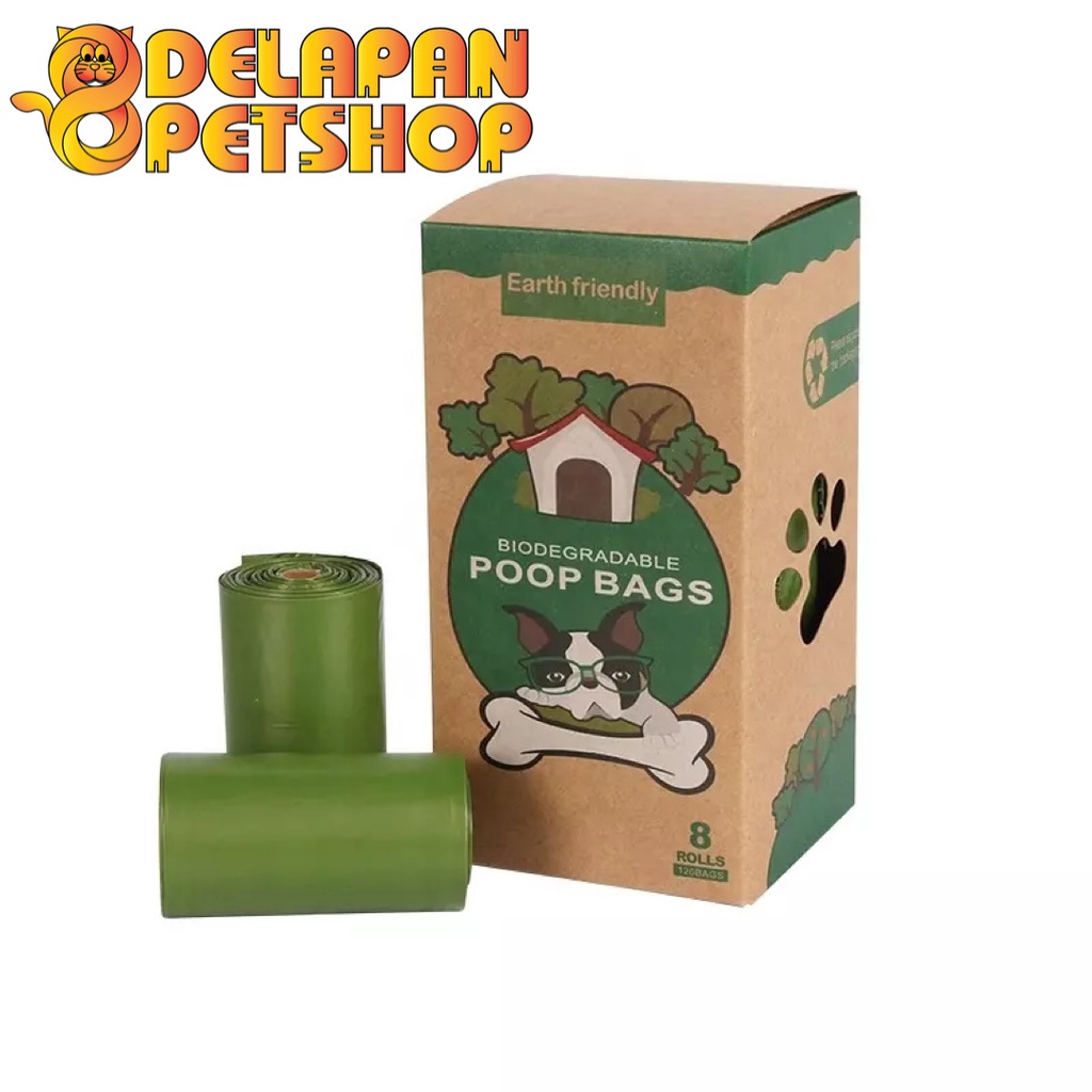 BIODEGRADABLE ORGANIC PET WASTE BAGS Plastik Pup Organik Ramah Lingkungan untuk Anjing