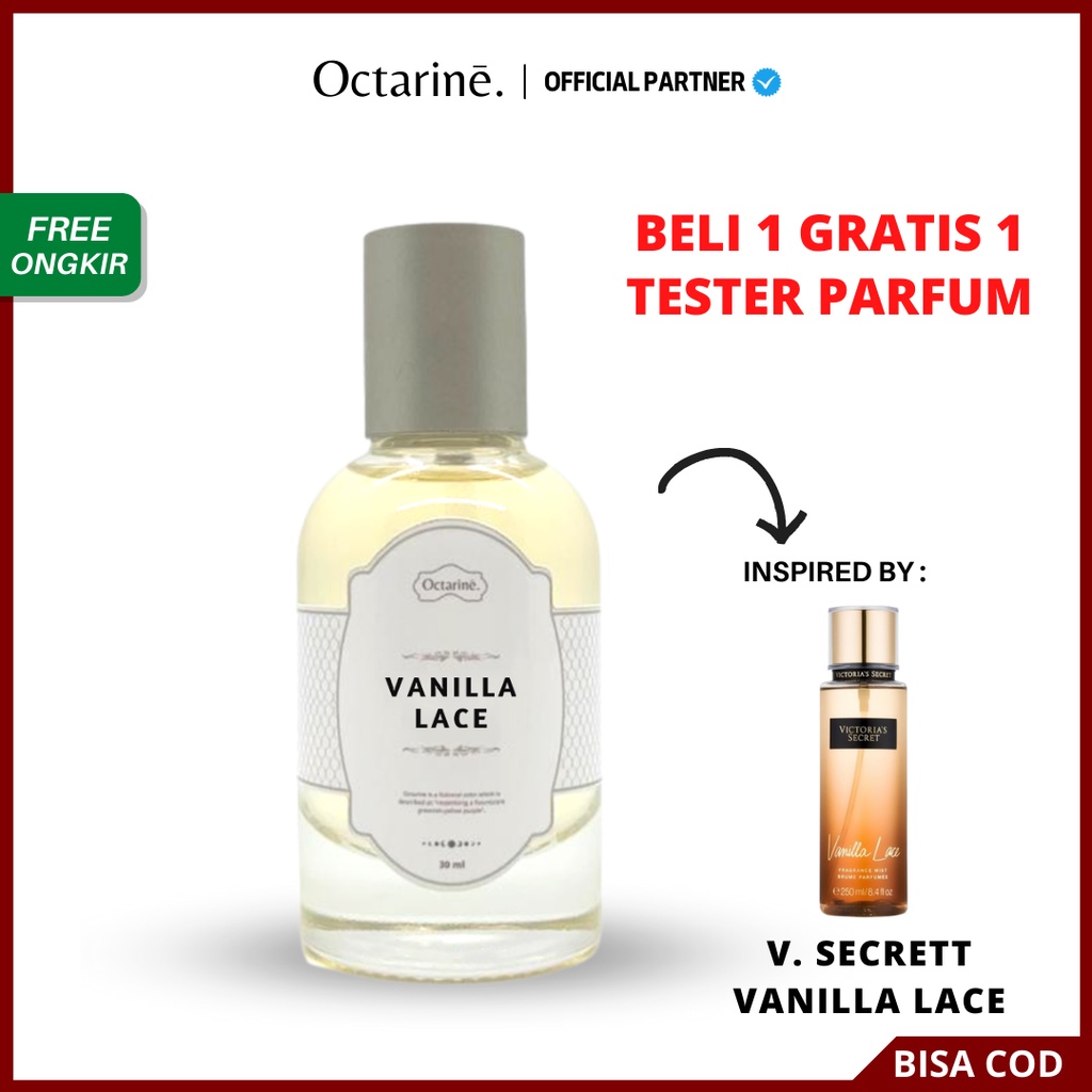 Parfum Wanita Pria Tahan Lama Aroma Lembut Elegan by Octarine - Inspired by Vanilla Lace | Parfume Farfum Perfume Minyak Wangi Cewek Cowok Murah Original