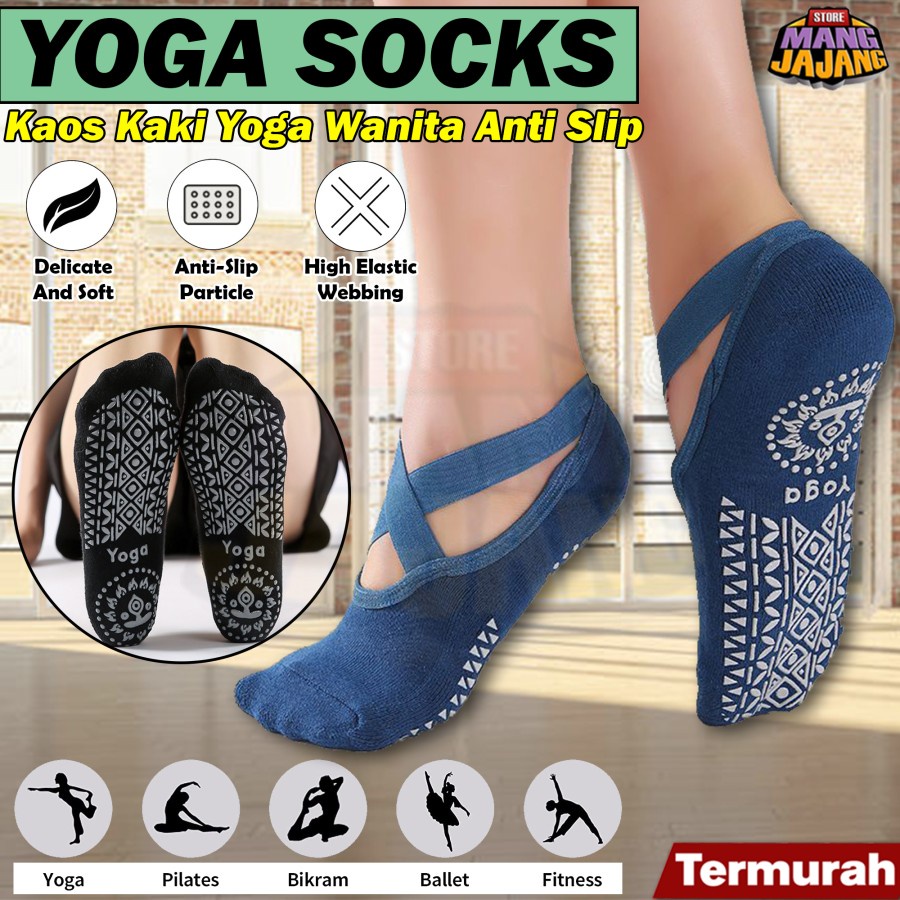 Kaos Kaki Yoga / Yoga Socks Pilates  Ballet Barre Gym Anti Slip