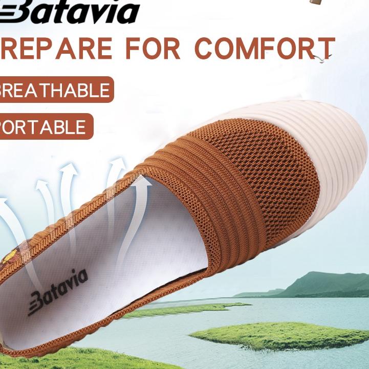 Chekout (COD)Batavia Shoes sepatu import sepatu wanita sepatu flat rajut Sepatu slip-on slip-on kasu