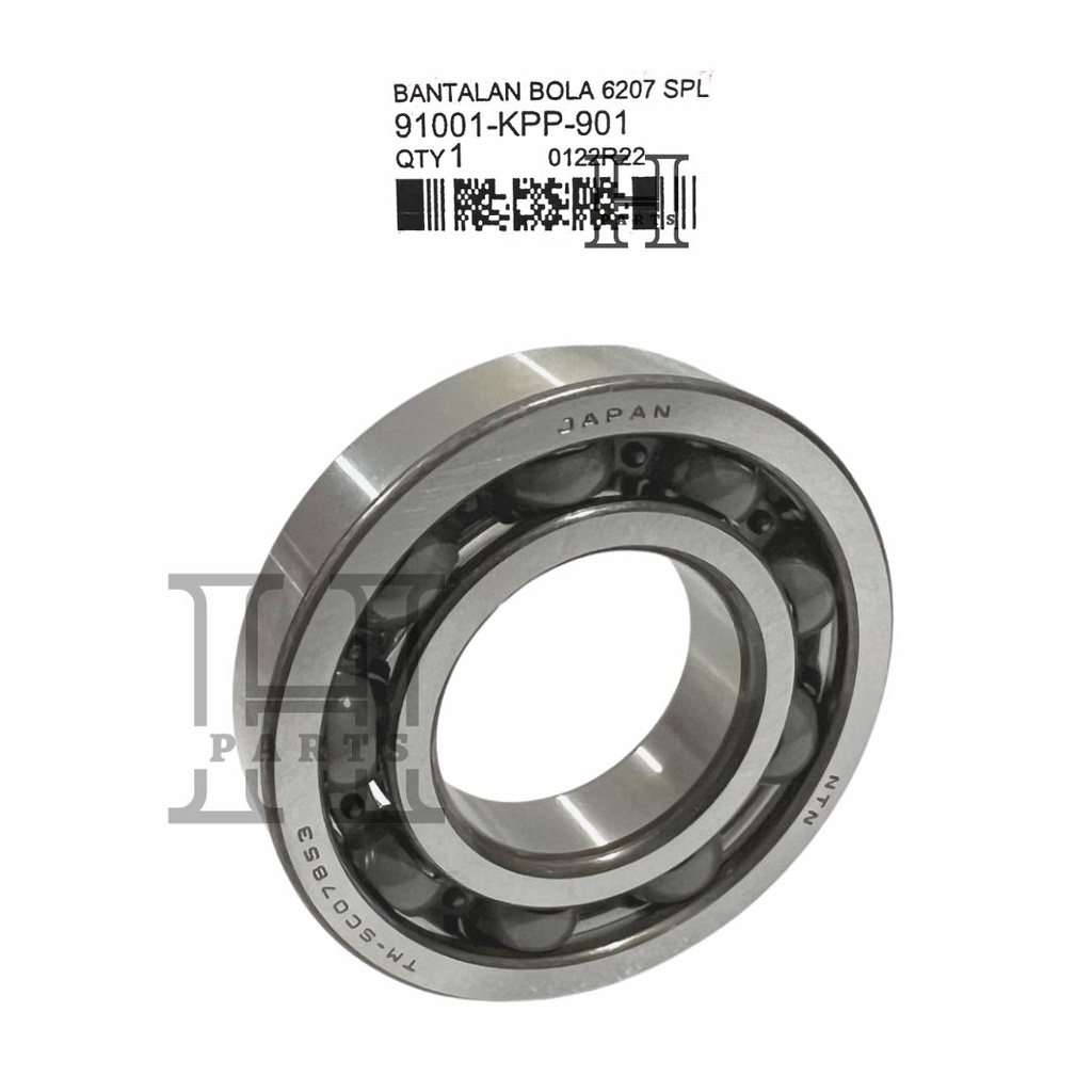 LAHER LAHAR KREK AS KANAN BANTALAN BOLA 6207 SPL BEARING BALL RADIAL NEW SONIC CB CBR 150R SUPRA GTR 150 91001-KPP-901 ASLI ORIGINAL AHM HGP HONDA