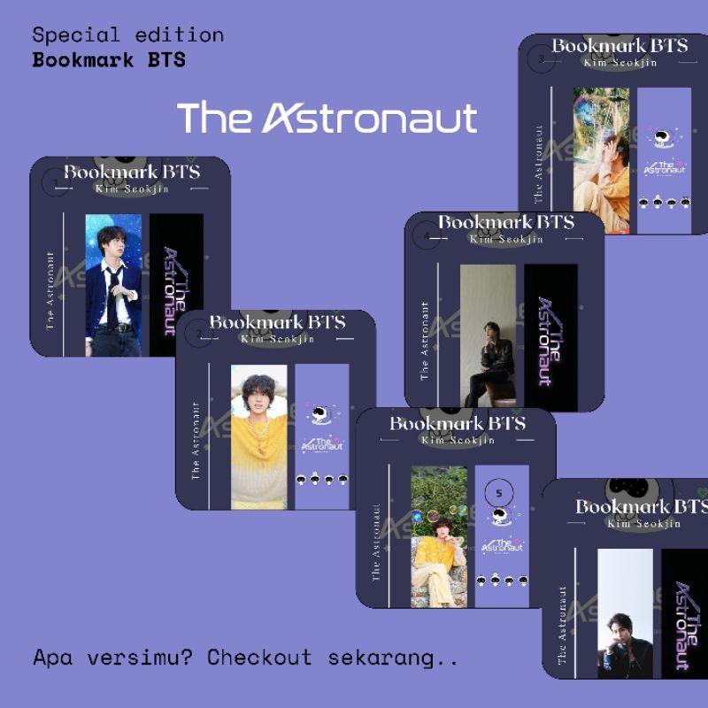 

BOOKMARK BTS | Bookmark Jin The Astronaut | Pembatas Buku