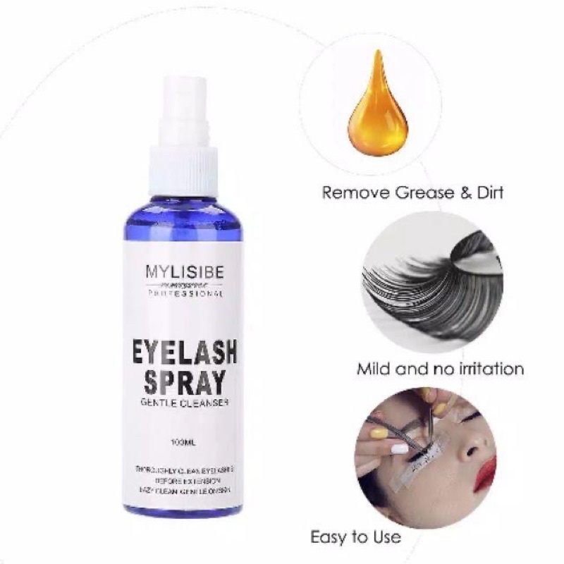 Cleanser eyelash extensions / Navina / Mylisibe / Lucky Flower / Sunflower Cleanser pembersih bulu mata sebelum di lakukan eyelash extensions agar bulu mata tahan lama dan kuat