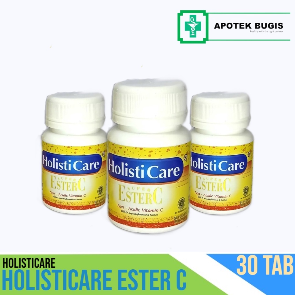 Holisticare Super Ester C Isi 30 Tablet Vitamin C Bantu Daya Tahan Tubuh dan Aman Lambung