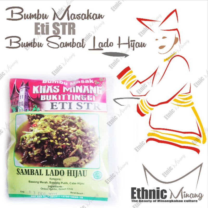 

bumbu samba lado hijau Eti STR khas rumah makan Padang Sumatra barat Sumbar Bukittinggi