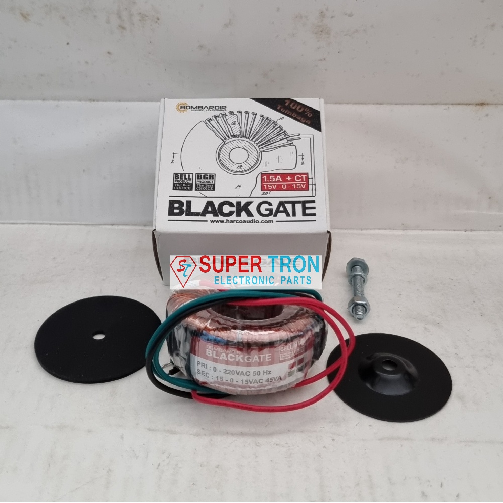 Trafo Toroid Donat 1.5A CT 15V Black Gate Bombardir