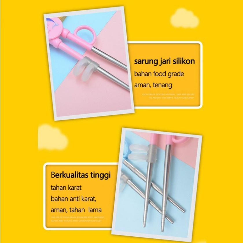 Sumpit Latihan Makan Anak / Chopsticks Training Set CBKS LC