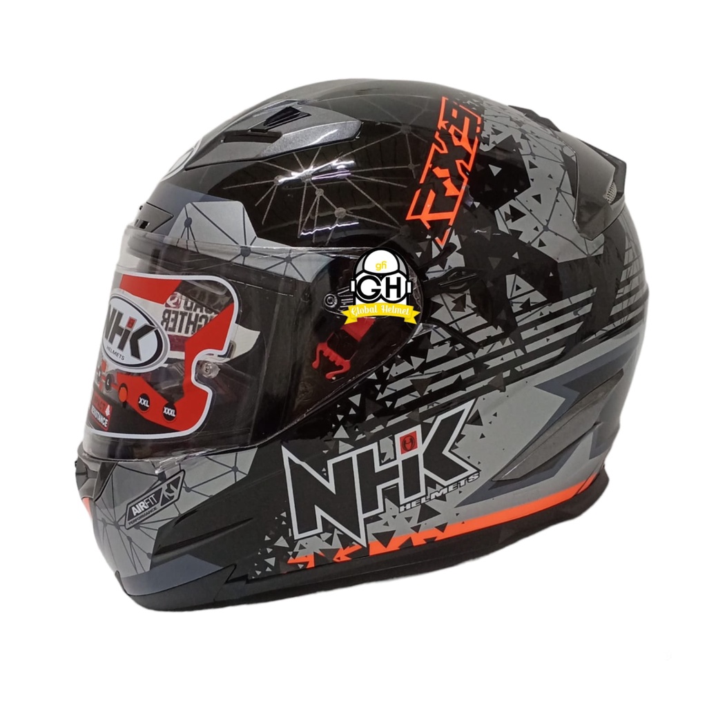 NHK HELM RX9 TOXIC BLACK SILVER RX-9 DOUBLE VISOR