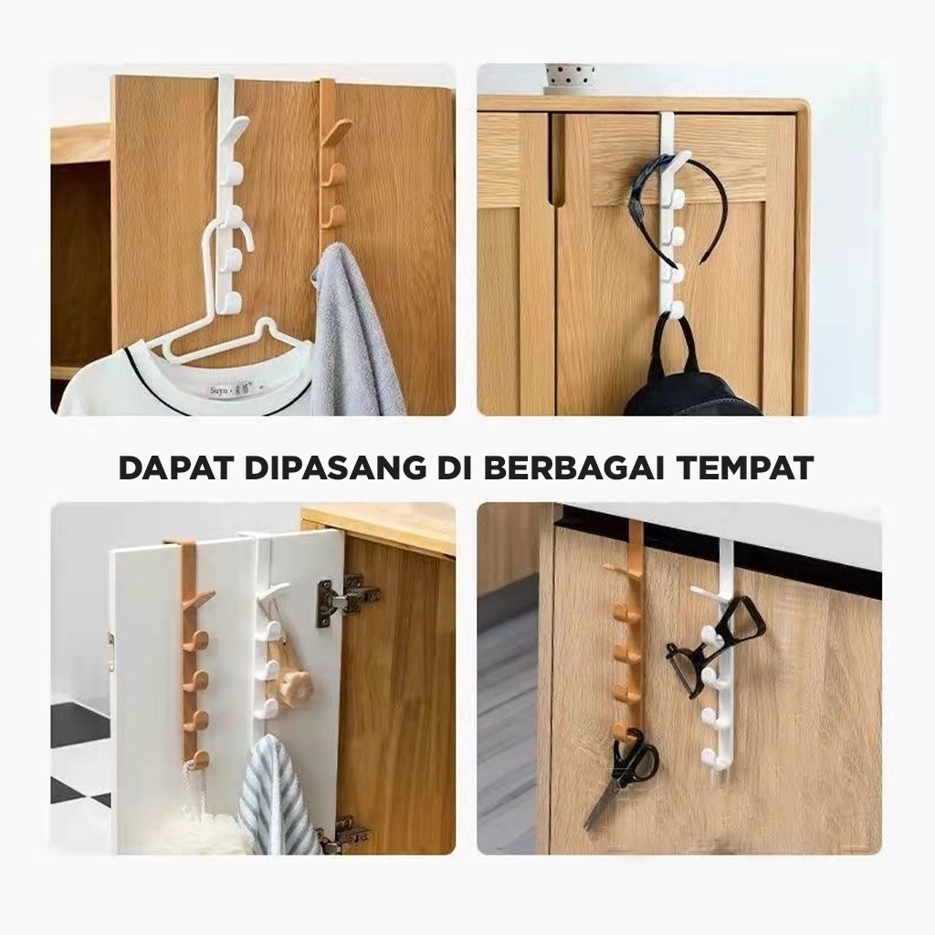 GANTUNGAN BAJU BELAKANG PLASTIK / HANGER PINTU BAHAN PLATIK ABS KAPSTOK GANTUNGAN BAJU BELAKANG