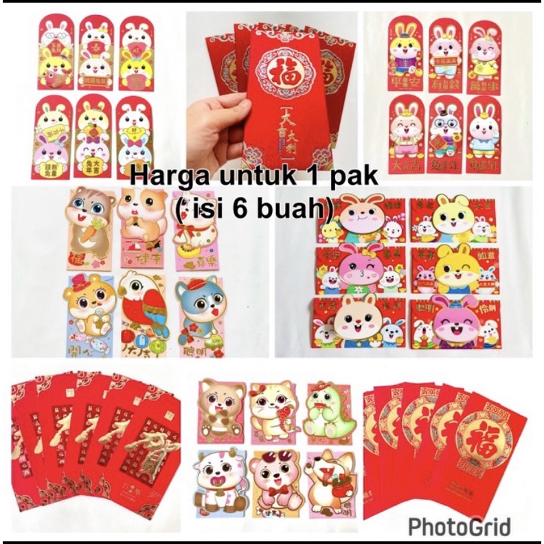 

Angpao imlek/angpao karakter/angpao kelinci/angpao fu fuk/hongpao