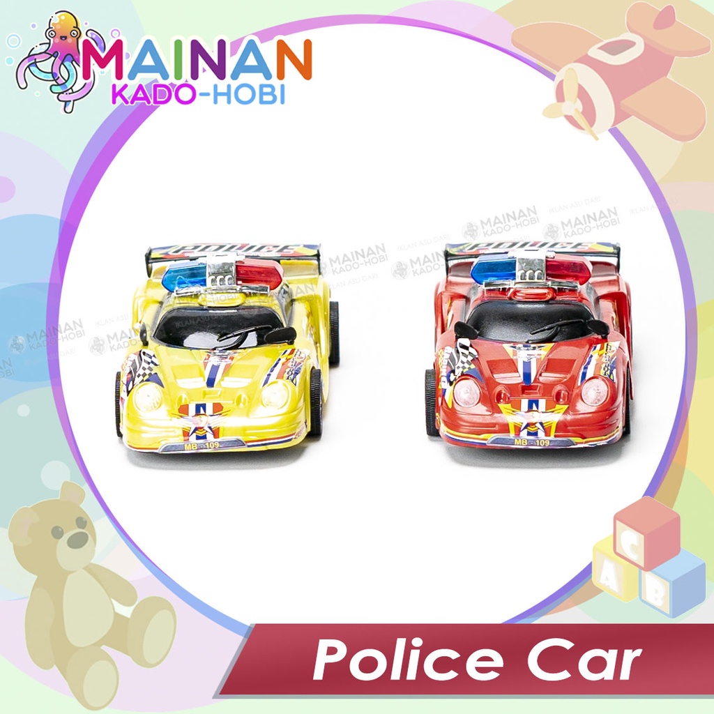 MAINAN ANAK MINIATUR DIECAST POLICE CAR MOBIL POLISI