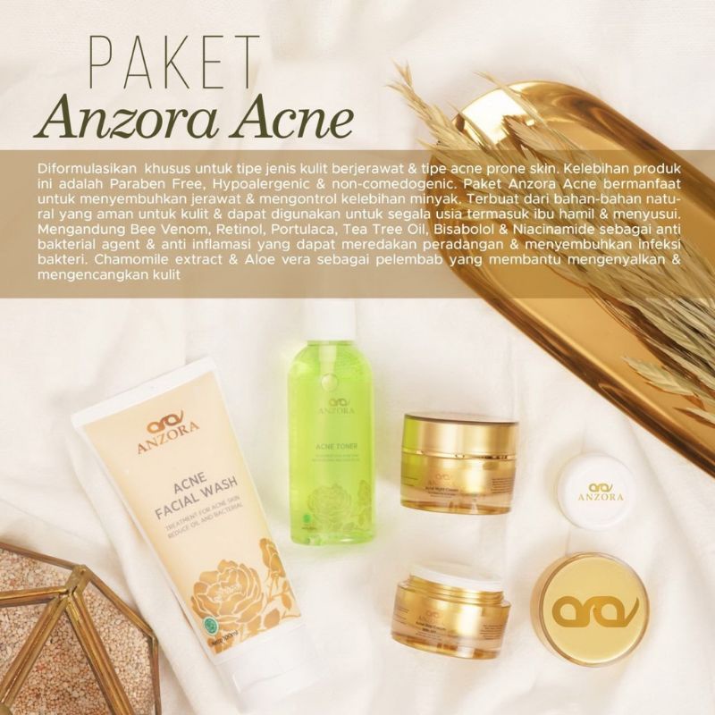 anzora skincare - cream anzora - anzora acne - anzora paket acne - acne anzora