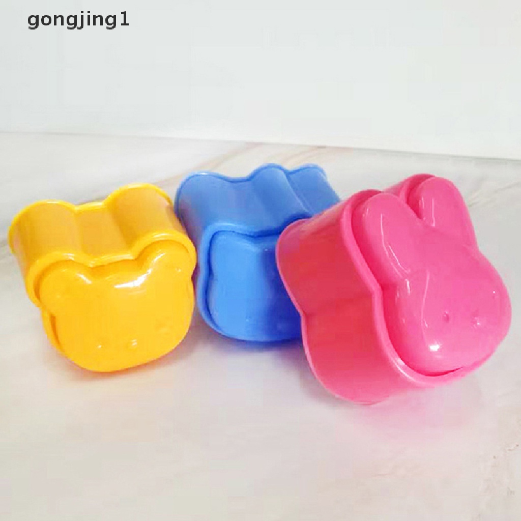 Ggg 3Pcs Cetakan Sushi Dapur Kartun Beruang Kelinci Rice Ball Mold DIY Bento Maker Tool ID