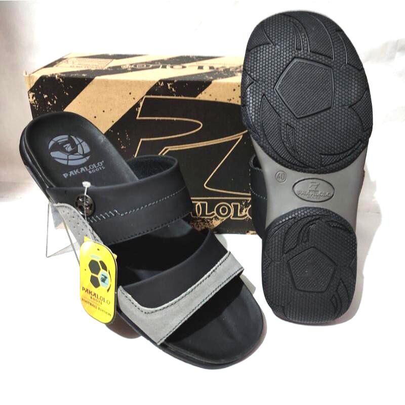 Sandal pria Pakalolo Messi 03 black.sandal kulit by pakalolo
